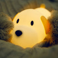 Veilleuse LED chiot en silicone tactile
