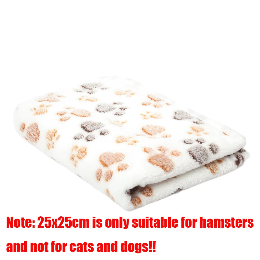 Couverture Douce en Flanelle pour Chien - Motif Pattes, Chaude et Confortable