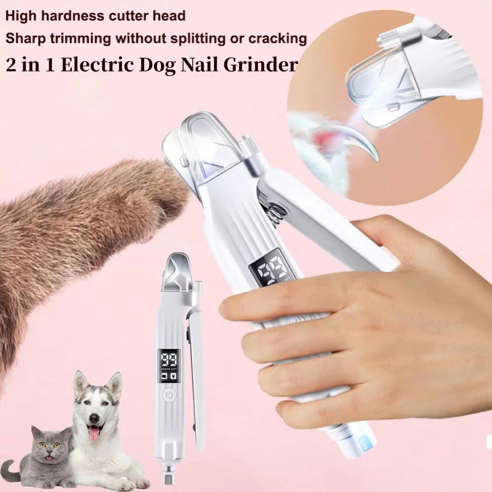 Coupe-griffes électrique 2-en-1 avec lumière LED