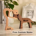Figurine en bois personnalisée avec prénom d'animal