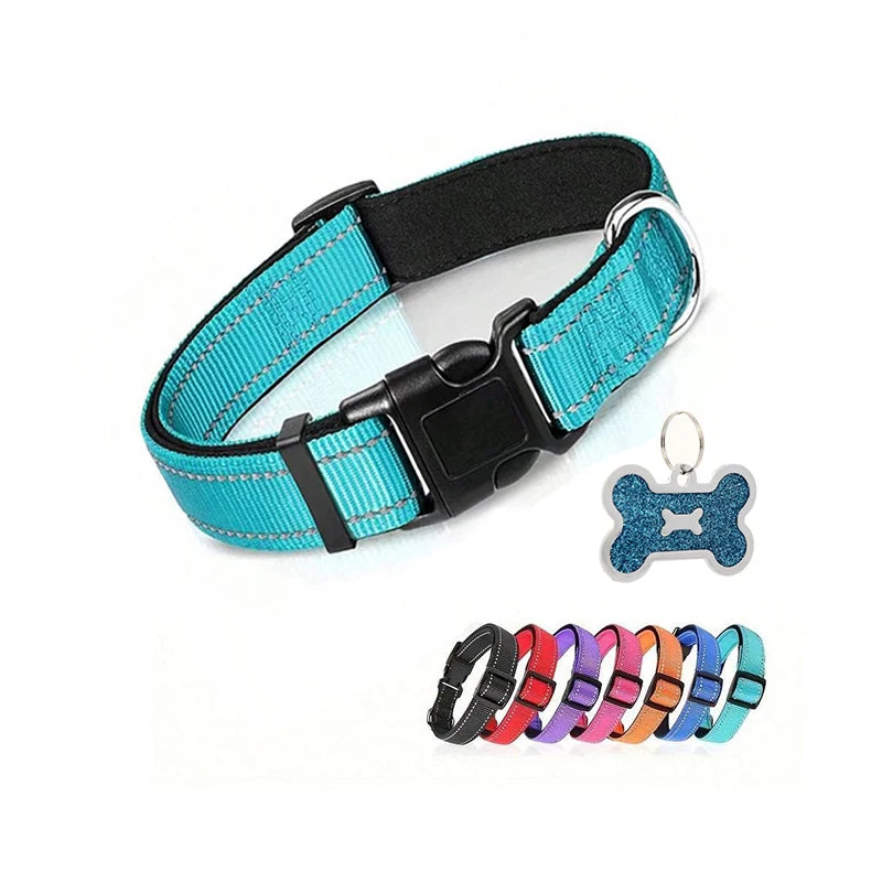 Collier pour chien en nylon doux et respirant