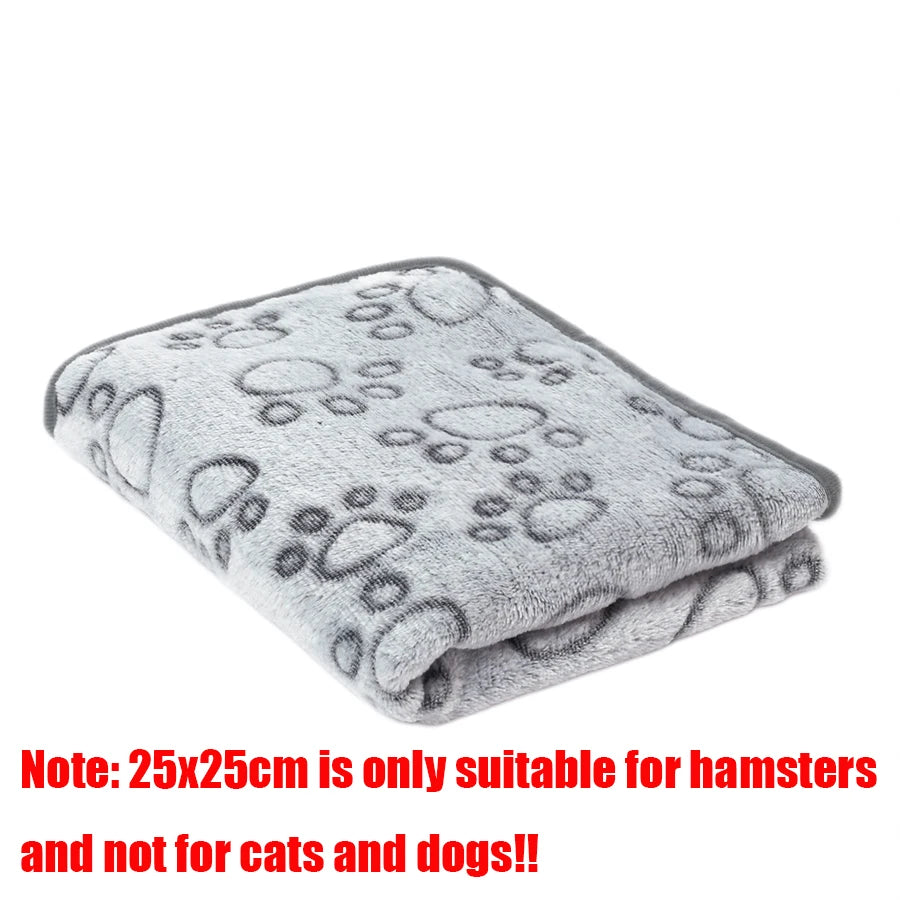 Couverture Douce en Flanelle pour Chien - Motif Pattes, Chaude et Confortable