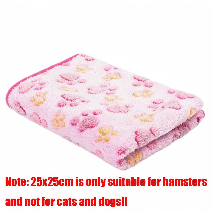 Couverture Douce en Flanelle pour Chien - Motif Pattes, Chaude et Confortable