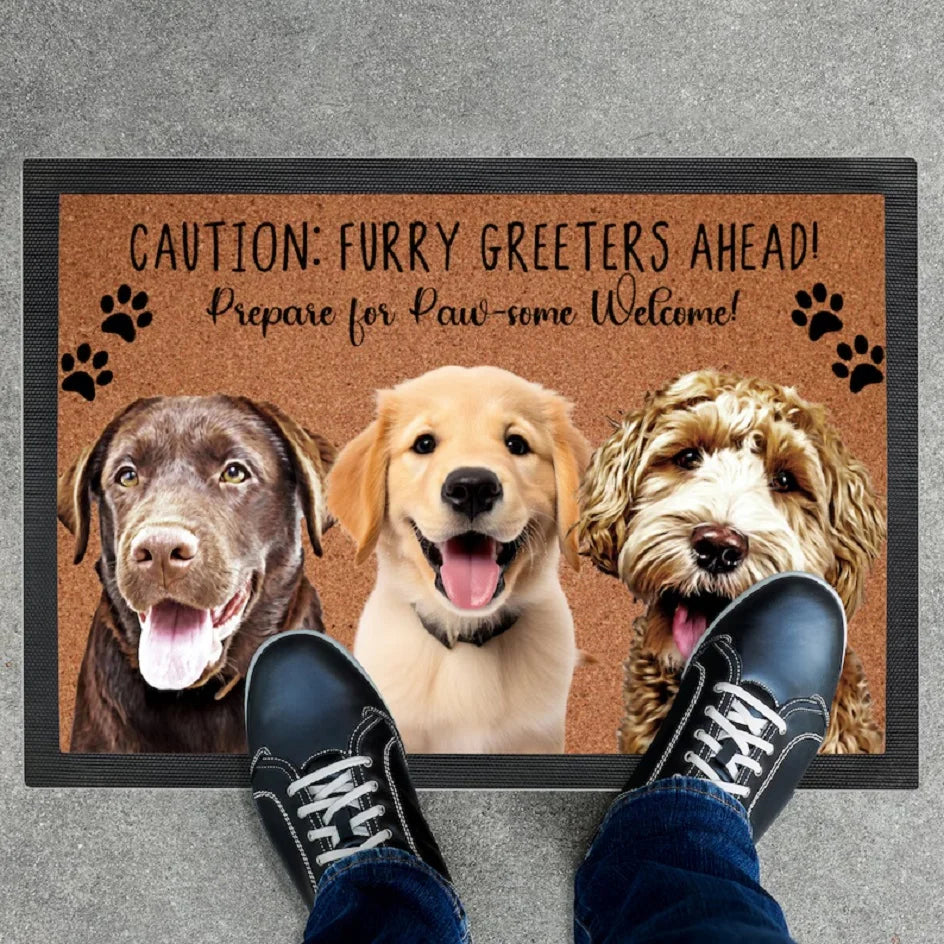 Custom Dog Doormat Personalized Welcome Pets Mat Funny Dogs Rugs For Pet Lovers Housewarming Gifts Custom Camping  Kennel Mat