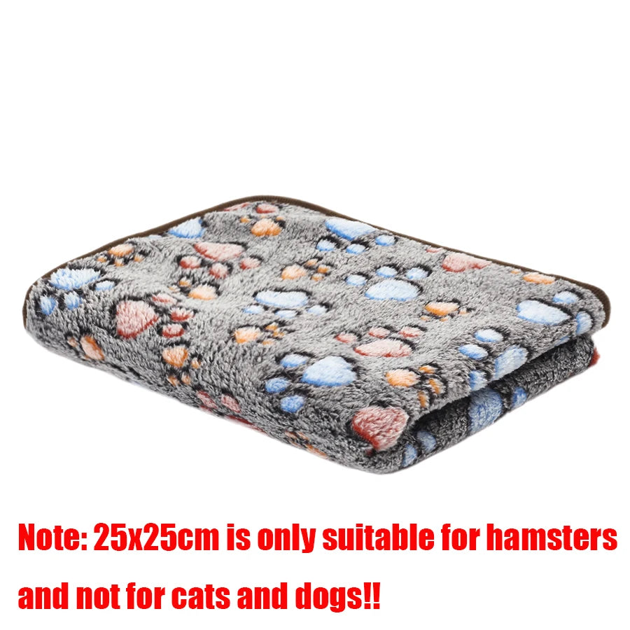 Couverture Douce en Flanelle pour Chien - Motif Pattes, Chaude et Confortable