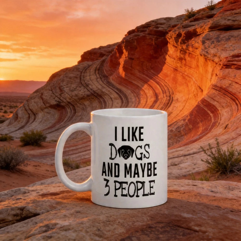 Mug I Like Dogs Maybe 3 People