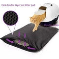 Tapis de litière double couche pour chat