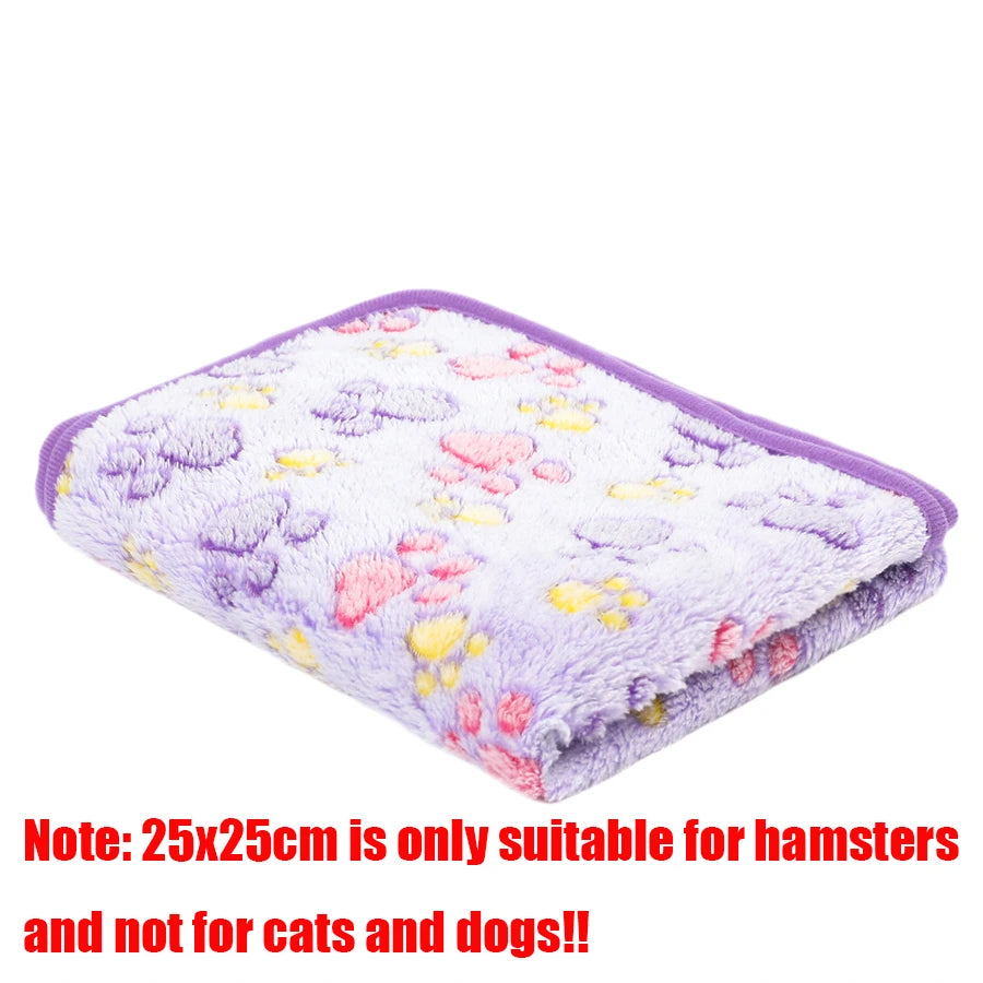Couverture Douce en Flanelle pour Chien - Motif Pattes, Chaude et Confortable