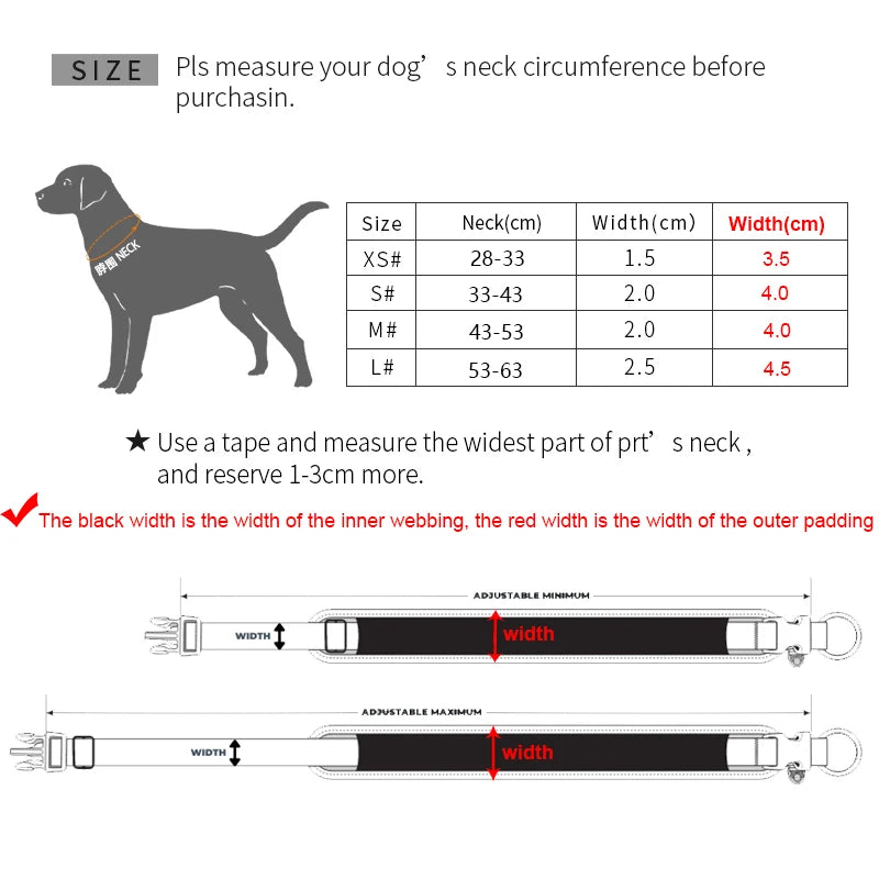 Personalized PU Leather Dog Collar – Free Engraving